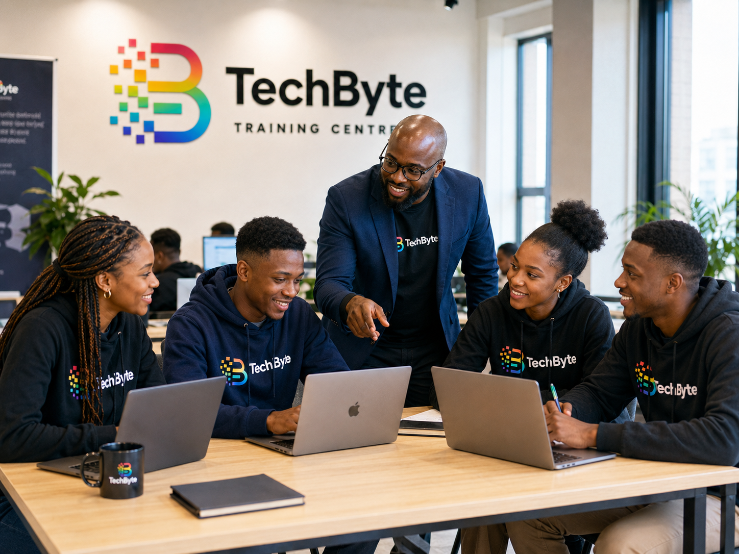 TechByte learners in a computer lab
